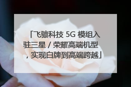 飞骧科技 5G 模组入驻三星 / 荣耀高端机型，实现白牌到高端跨越