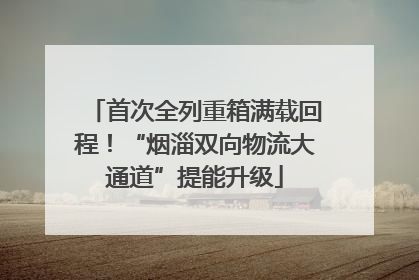 首次全列重箱满载回程！“烟淄双向物流大通道”提能升级
