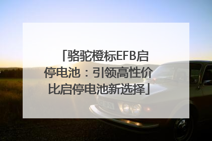 骆驼橙标EFB启停电池：引领高性价比启停电池新选择