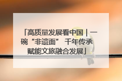 高质量发展看中国｜一碗“非遗面” 千年传承赋能文旅融合发展