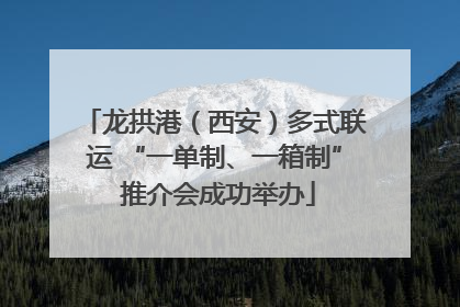 龙拱港（西安）多式联运 “一单制、一箱制” 推介会成功举办