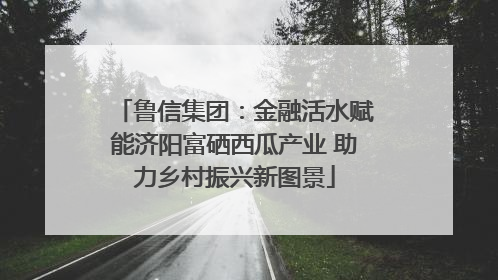 鲁信集团：金融活水赋能济阳富硒西瓜产业 助力乡村振兴新图景