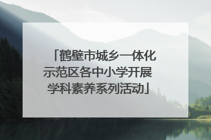 鹤壁市城乡一体化示范区各中小学开展学科素养系列活动