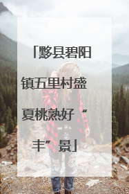 黟县碧阳镇五里村盛夏桃熟好“丰”景
