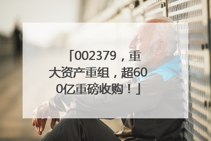 002379，重大资产重组，超600亿重磅收购！