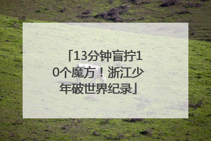 13分钟盲拧10个魔方！浙江少年破世界纪录