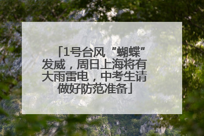 1号台风“蝴蝶”发威，周日上海将有大雨雷电，中考生请做好防范准备