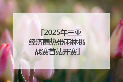 2025年三亚经济圈热带雨林挑战赛首站开赛