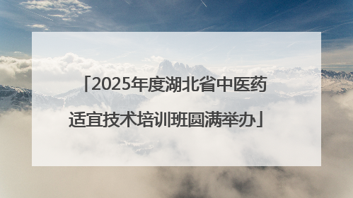 2025年度湖北省中医药适宜技术培训班圆满举办