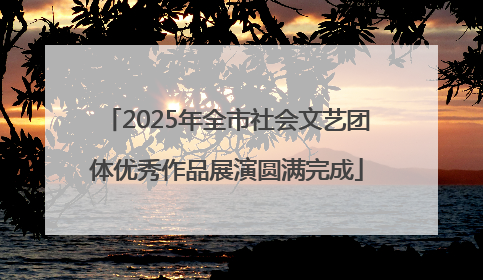 2025年全市社会文艺团体优秀作品展演圆满完成