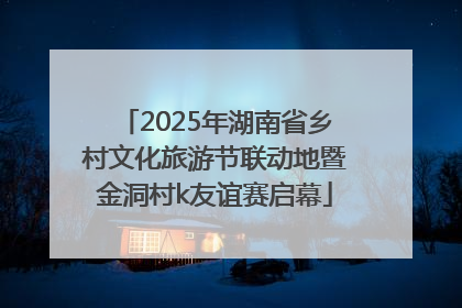 2025年湖南省乡村文化旅游节联动地暨金洞村k友谊赛启幕