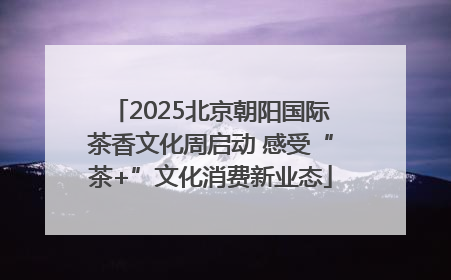 2025北京朝阳国际茶香文化周启动 感受“茶+”文化消费新业态