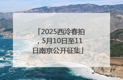 2025西泠春拍，5月10日至11日南京公开征集