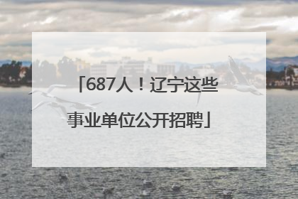 687人！辽宁这些事业单位公开招聘