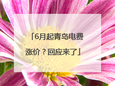 6月起青岛电费涨价？回应来了