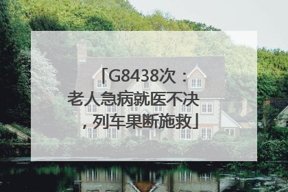 G8438次：老人急病就医不决，列车果断施救
